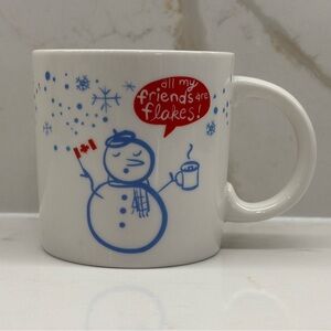 All My Friends Are Flakes Canada Snowman Mug Wendy Tannock for Abbott